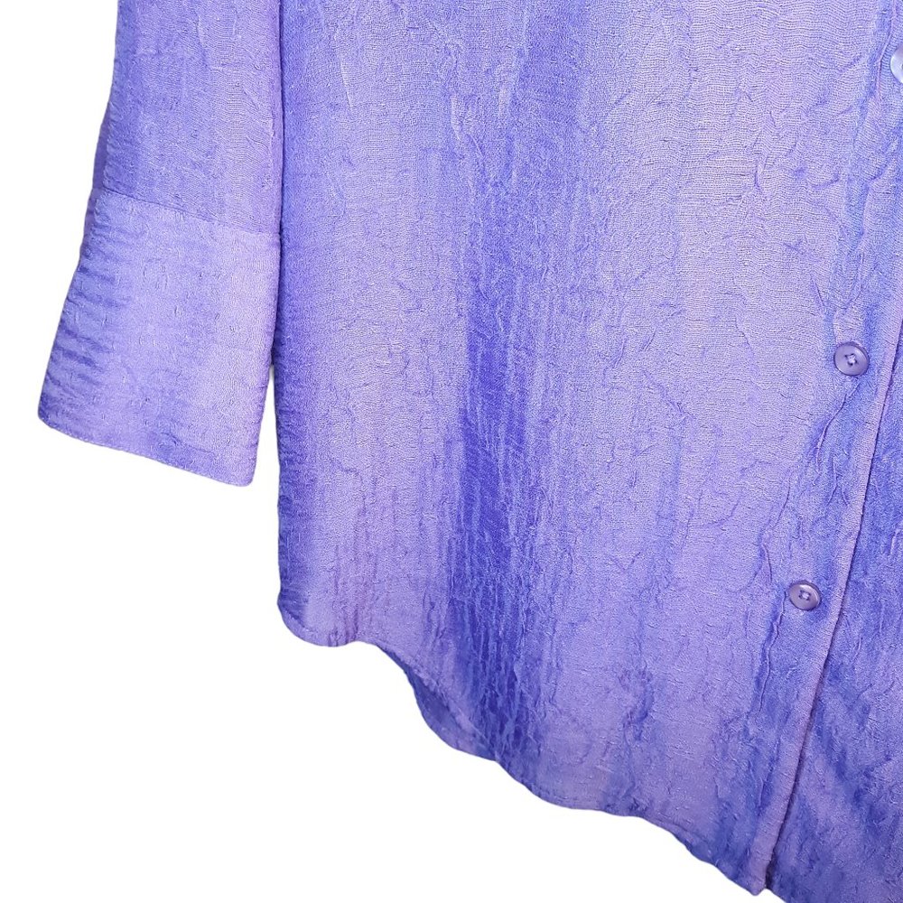 Crepe Textured Button Down Top - image 5